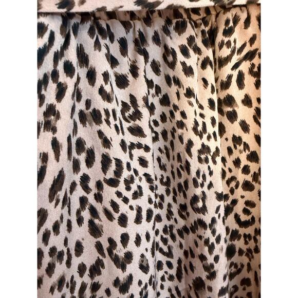 Mi Ami Dress Size MED Animal Print Tie Waist Flirty Cute Short Sleeves - Picture 5 of 7